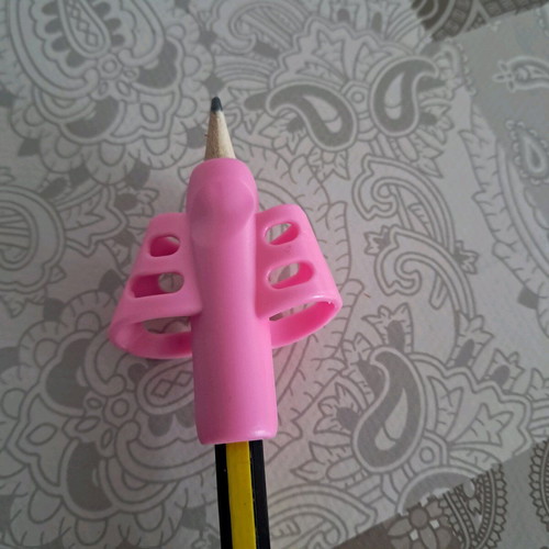 Writing learning grip new, pink silicone