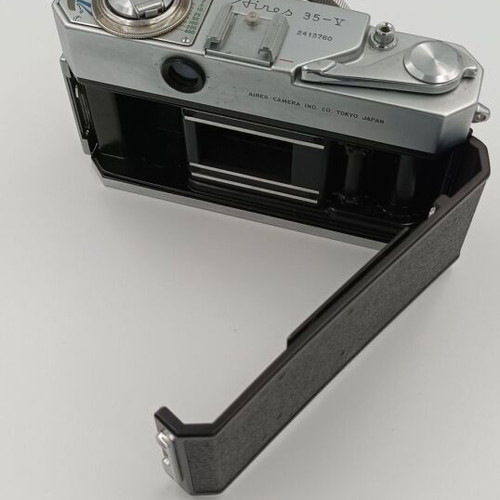 Aires 35-V Rangefinder 35mm Film Camera used with Coral 45mm f/1.8 Lens
