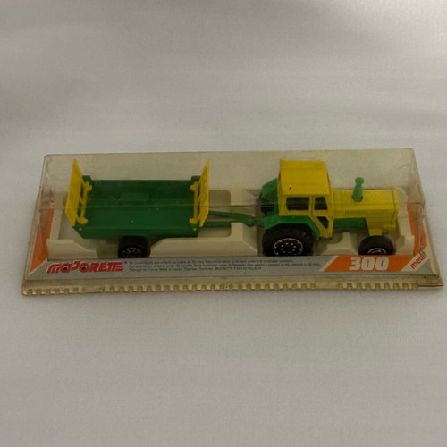 Vintage Majorette Tractor with Trailer Series 300 No. 389 new