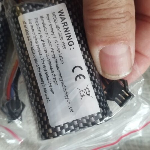 7.4V 1500mAh 18650 11.1Wh LiIon Battery pack of 2 new