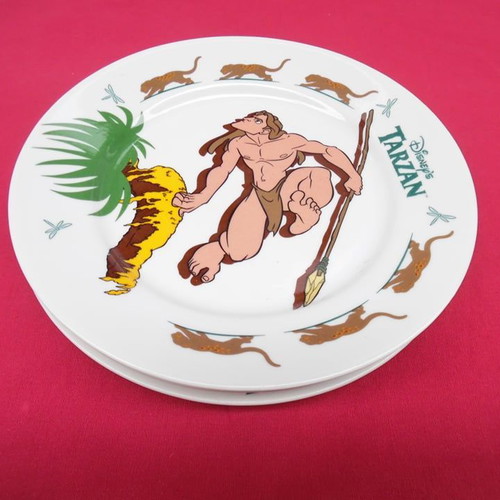 Porcelain children's plates Disney & Burroughs Tarzan, like new, set of three