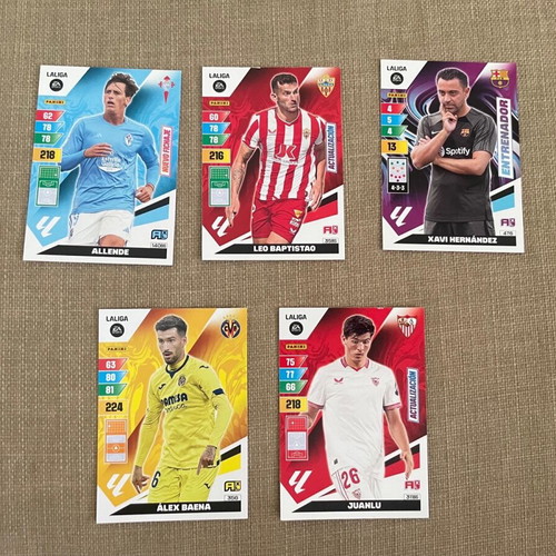 Laliga Adrenalyn Panini 2023-2024 like new collectible cards set of 5