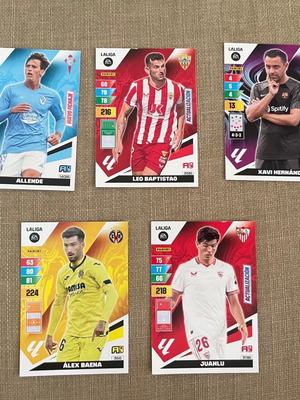 Laliga Adrenalyn Panini 2023-2024 like new collectible cards set of 5