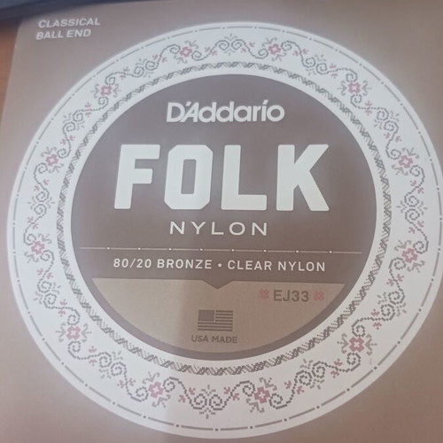 D'Addario Folk Classical Guitar Strings EJ33 80/20 New