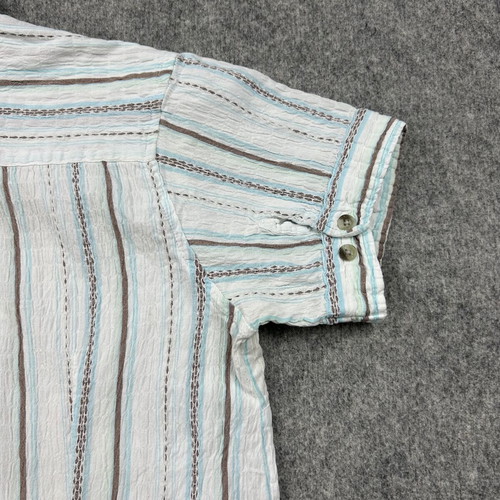 Columbia striped shirt used, Y2K retro casual women's large