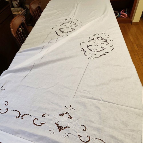 Handmade cutwork curtain like new 190x290