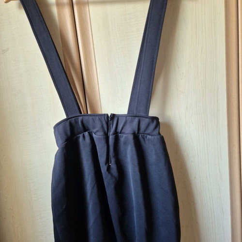 Handmade Black Chaton Salopette Skirt like new with lace