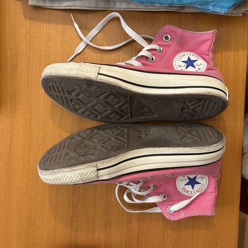 Converse All Star boots used, pink and red, size 37