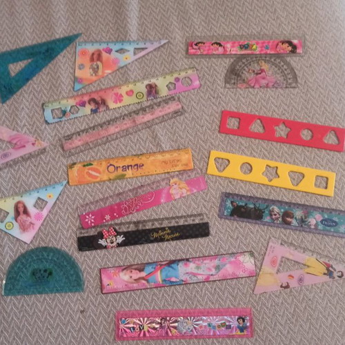Girl ruler collection used, set of 20 pieces