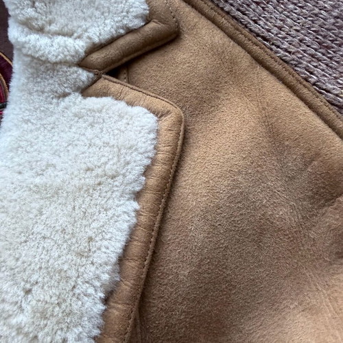 Vintage Warm Company jacket used, size M/L, leather and wool