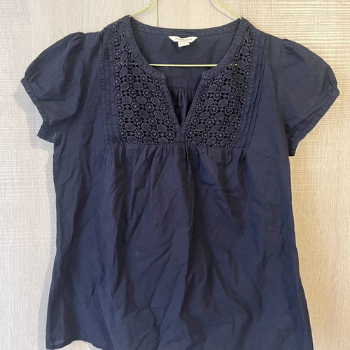 Monsoon blue short-sleeve blouse size 36 like new