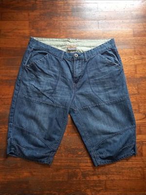 Denim bermuda shorts used, size S, blue