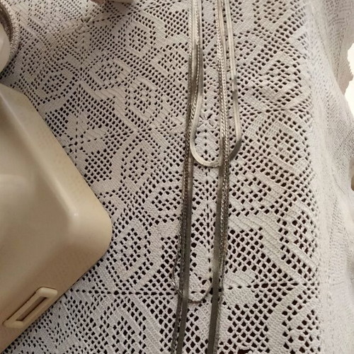 Layered necklace silver tone, like new, 40 cm
