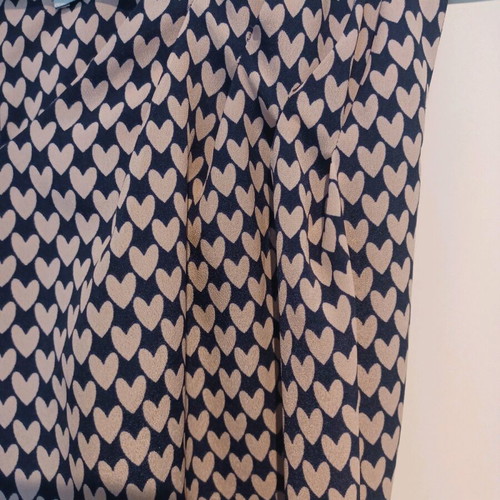 Popy Liaskos Small dress new, light beige with blue hearts