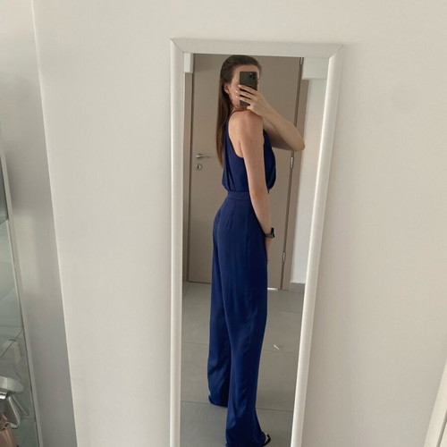 Toi&Moi dark blue satin jumpsuit size S in excellent condition