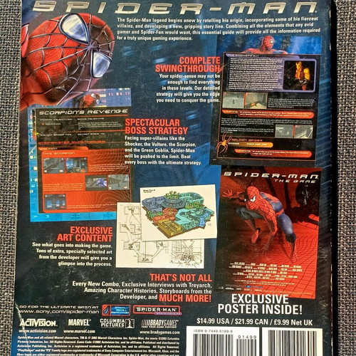 Spider-Man official strategy guide used for Ps2, Xbox, GameCube