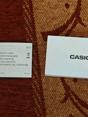 Casio документи за автентичност и ръководство