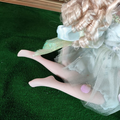 Vintage Porcelain Fairy Doll, 28cm, seated