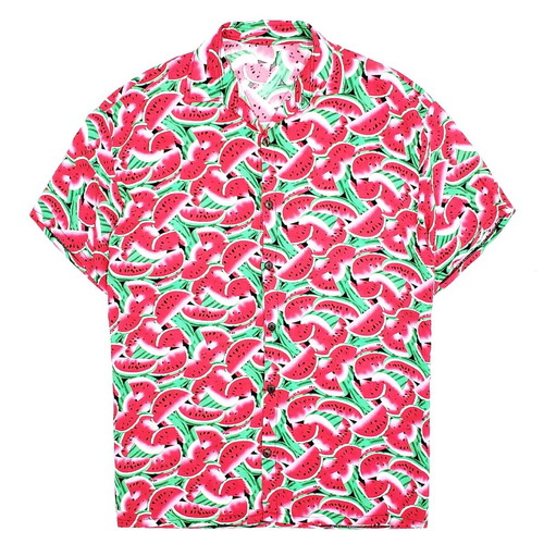 Men's Short Sleeve Shirt Watermelon Print Viscose like new, size S-M