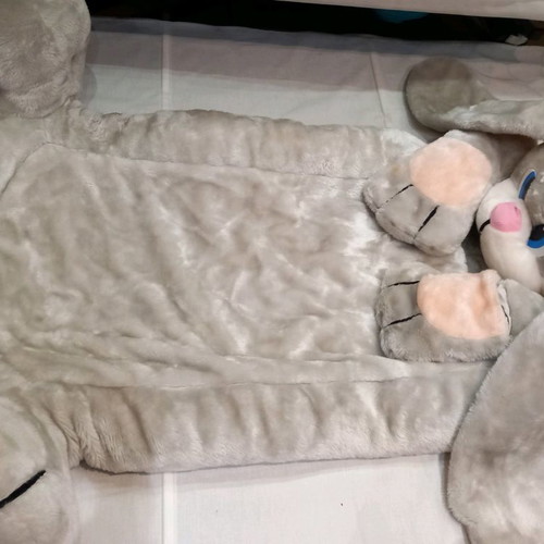 Children's plush Sleeping Bag Rabbit used, with stain