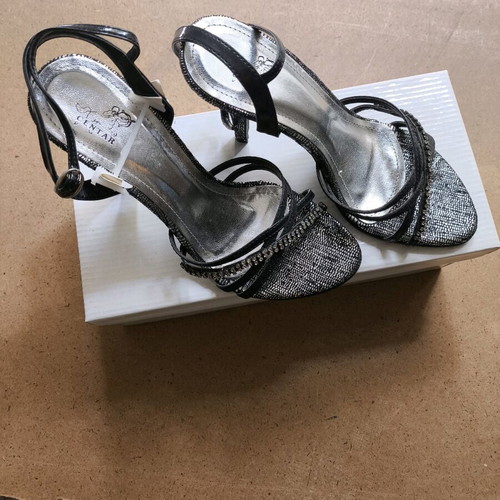 Sandals new black with silver, sizes 36 and 40