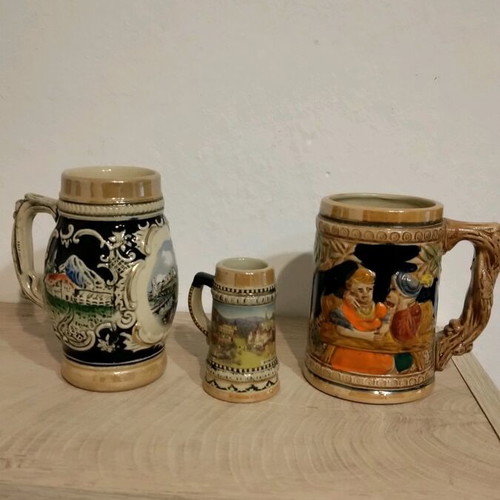 Collectible beer glasses pack of 3, 250ml capacity, like new