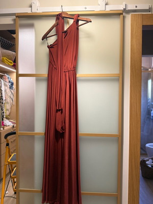 Nashbyna dress like new, size S-M, brown-burgundy, heavy fabric