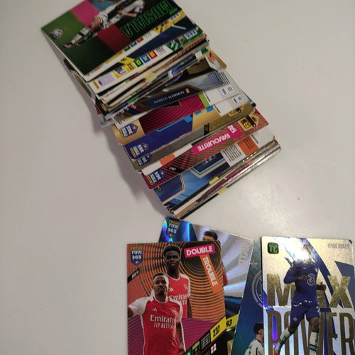 Football cards used, pack of 55 with 40 free caps