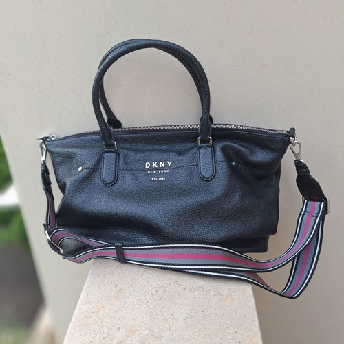 DKNY handbag, black with silver details