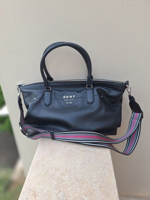DKNY handbag, black with silver details
