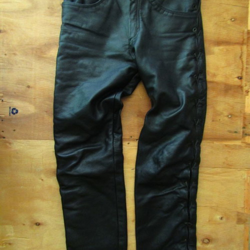 Echtes leather motorcycle pants used, size 38