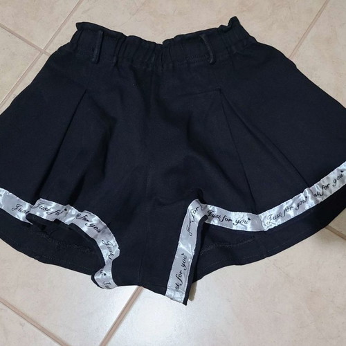 Jean shorts skirt new, high waist with wide legs, elastic waist