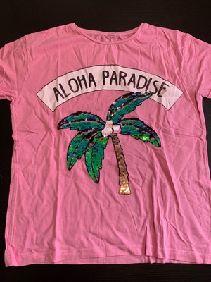 T-shirt used for 12-13 years old, pink, size 164 cm