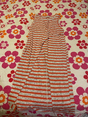 Bershka blouse used, size L, white and red