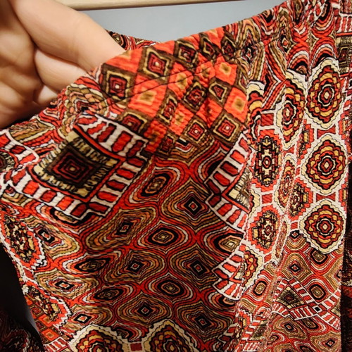 Tunic mini dress in red brown shades new