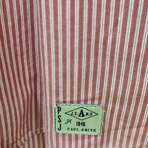 Women's long sleeve shirt, classic red and white stripes