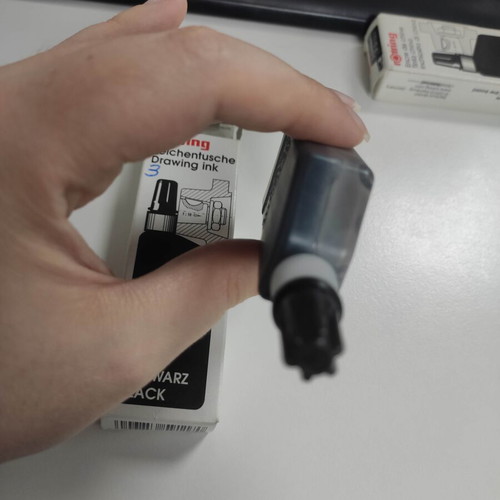 Rotring black waterproof drawing ink 23ml new