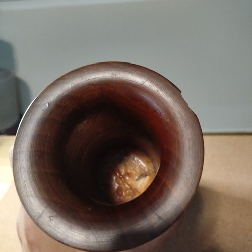 Wooden vase used, height 25 cm