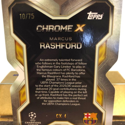 Topps Match Attax Extra 2025/26 Chrome X Marcus Rashford Purple Parallel new