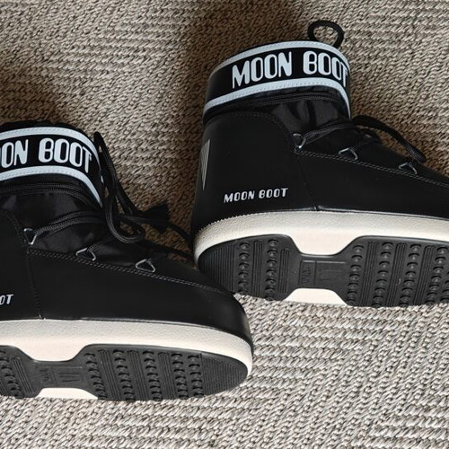 Moon Boot Icon Low Nylon Black Snow Boots New