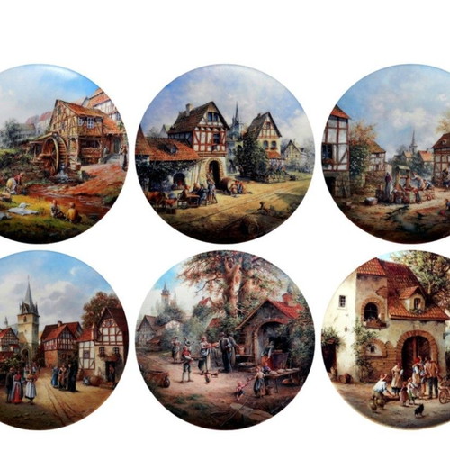 Bradex Wall Plate Collection. Reichenbach, fine porcelain Germany 92'-93'