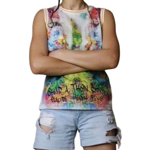 Gaudi Streetwear Summer Sleeveless Top like new, colorful