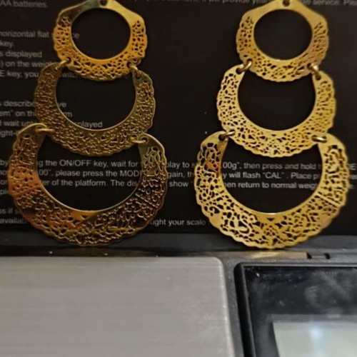 Silver 925 gold-plated earrings impressive large new