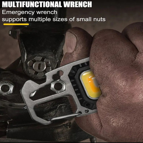Survival multitool carabiner new with flashlight and multiple functions