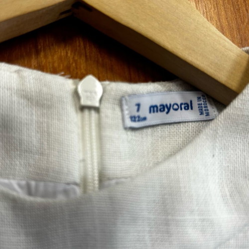 Mayoral official cotton dress for 7-year-old girl like new