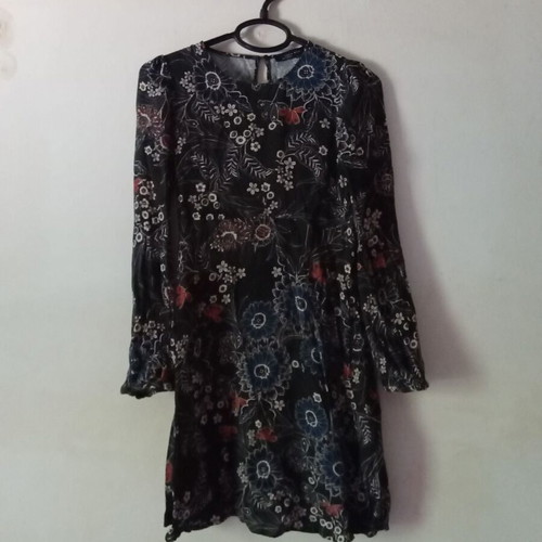 Zara Woman spring dress like new, black multicolor, size XS