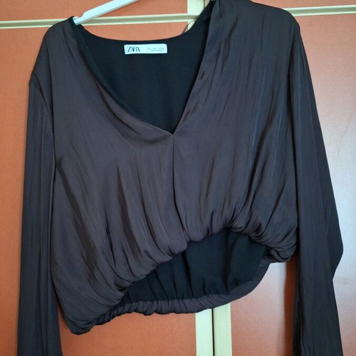 Zara evening blouse like new, cropped size M
