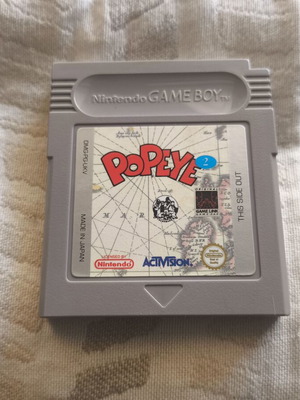 Popeye 2 κασέτα παιχνιδιού Game Boy, έκδοση UKV