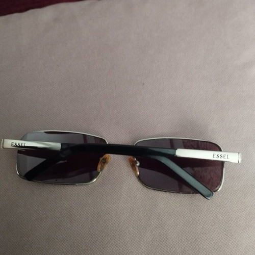 Essel Vintage Sunglasses Frame used, narrow rectangular metal