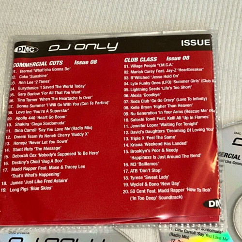 DMC DJ Only Issue 08 double promo CD, rare dance club mixes